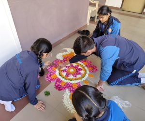 Rangoli by Flowers